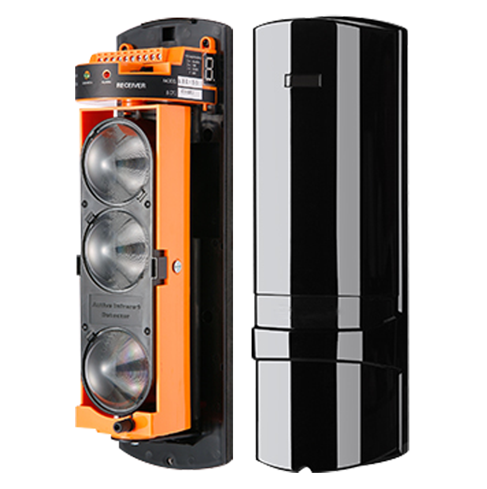 Rilevatore di barriera a infrarossi - Cablato | 3 raggi - Distanza max. di rilevamento 150 / 450 m - Elevata capacità di configurazione - Tamper | Uscita relè | LED Display - Alimentazione 12~24VDC/VAC