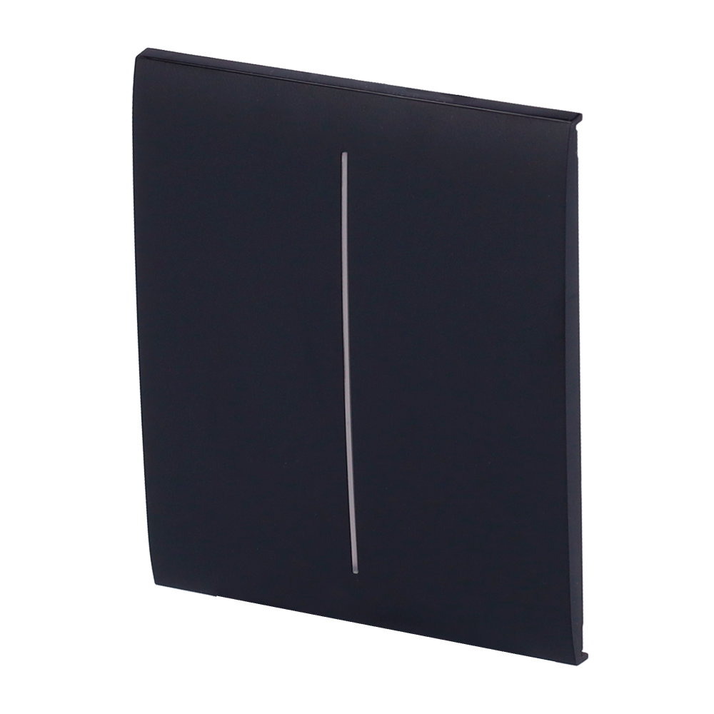 Pannello tattile per doppio interruttore della luce - Compatibile con AJ-LIGHTCORE-2G - Retroilluminazione a LED - Pannello tattile centrale senza contatto - Colore nero - Ajax - LightSwitch CenterButton