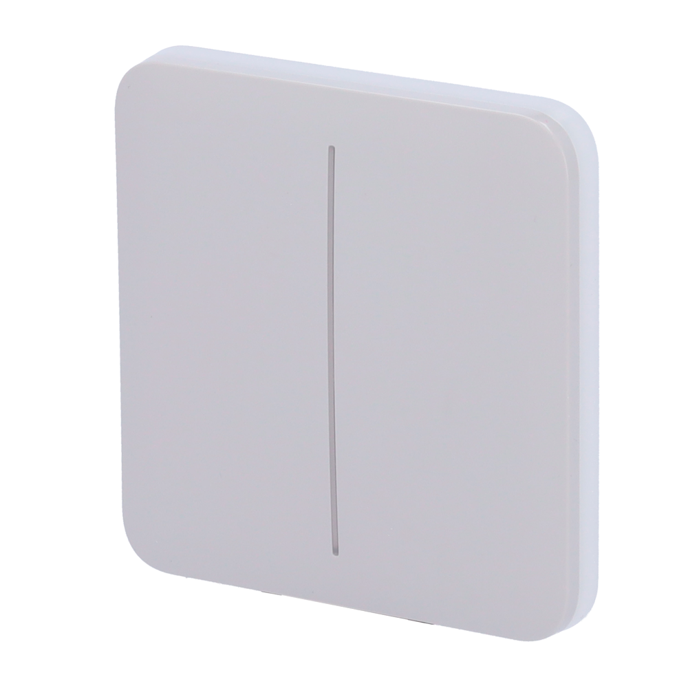 Pannello tattile per doppio interruttore della luce - Compatibilità con AJ-LIGHTCORE-2G - Retroilluminazione a LED - Pannello tattile senza contatto - Colore grigio nebbia - Ajax - LightSwitch SoloButton