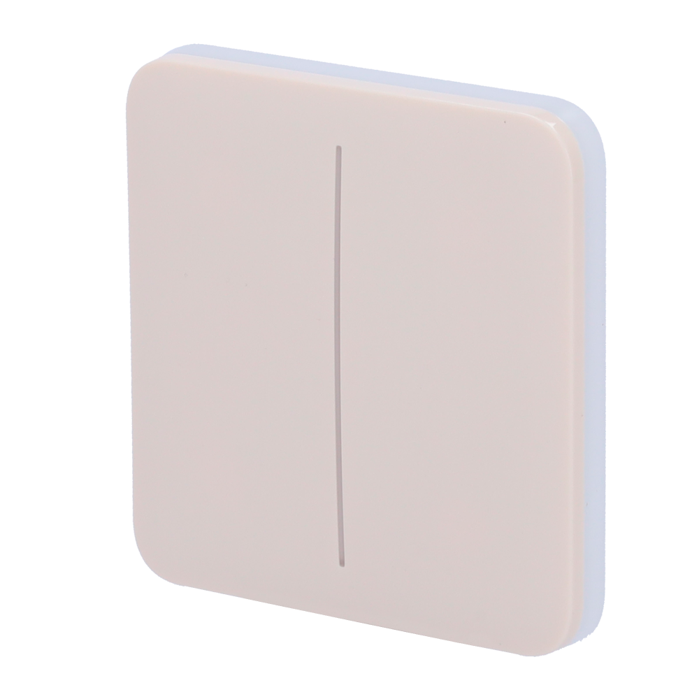 Pannello tattile per doppio interruttore della luce - Compatibilità con AJ-LIGHTCORE-2G - Retroilluminazione a LED - Pannello tattile senza contatto - Colore avorio - Ajax - LightSwitch SoloButton