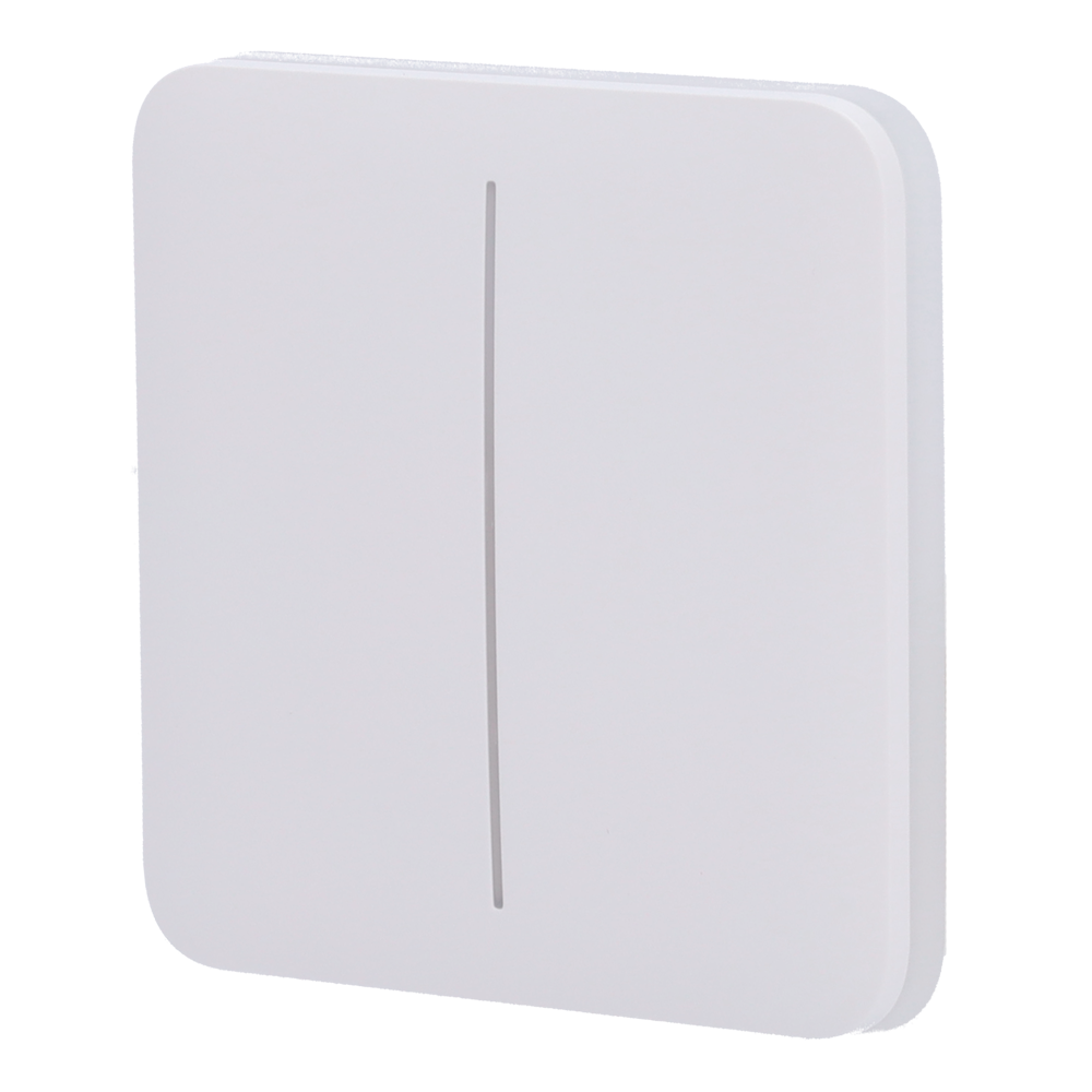 Pannello tattile per doppio interruttore della luce - Compatibilità con AJ-LIGHTCORE-2G - Retroilluminazione a LED - Pannello tattile senza contatto - Colore bianco - Ajax - LightSwitch SoloButton