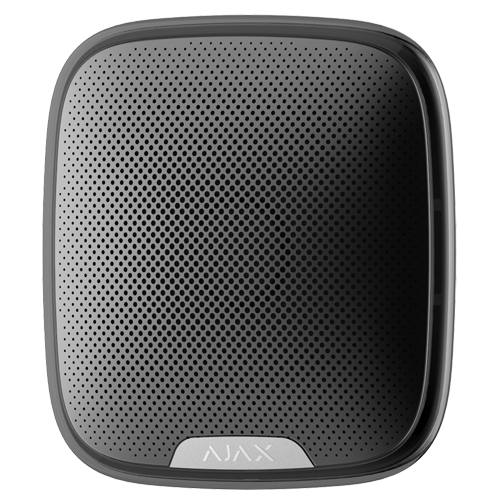 Sirena per esterni - Senza fili 868 MHz Jeweller - Certificato grado 2 - Pressione sonora massima 113 dB - LED segnalazione - Alimentazione 12 VDC/ 4 pile CR123A 3.0 V