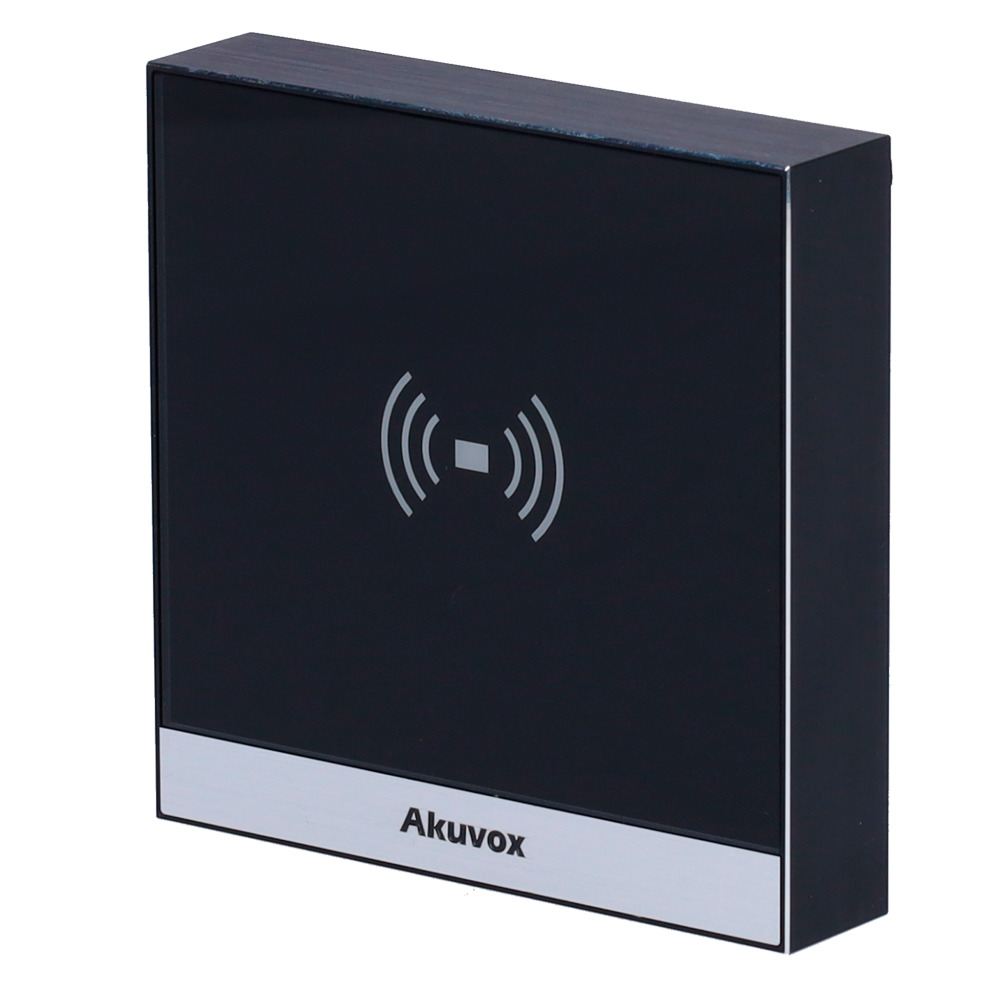 Controllo Accessi Akuvox AK-A01S IK07 Scheda EM/MF e NFC | 1 relè20.000 utenti | 100.000 registriController integrato | Wiegand 26/34Adatto per esterni IP65 | TCP/IP e PoEConnessione via Cloud | Uscita 12V