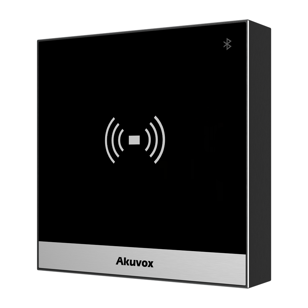 Controllo Accessi Akuvox AK-A03S IK07Scheda EM/MF, NFC e BLE | 1 relè20.000 utenti | 100.000 registriController integrato | Wiegand 26/34Adatto per esterni IP65 | TCP/IP e PoEConnessione via Cloud | Uscita 12V