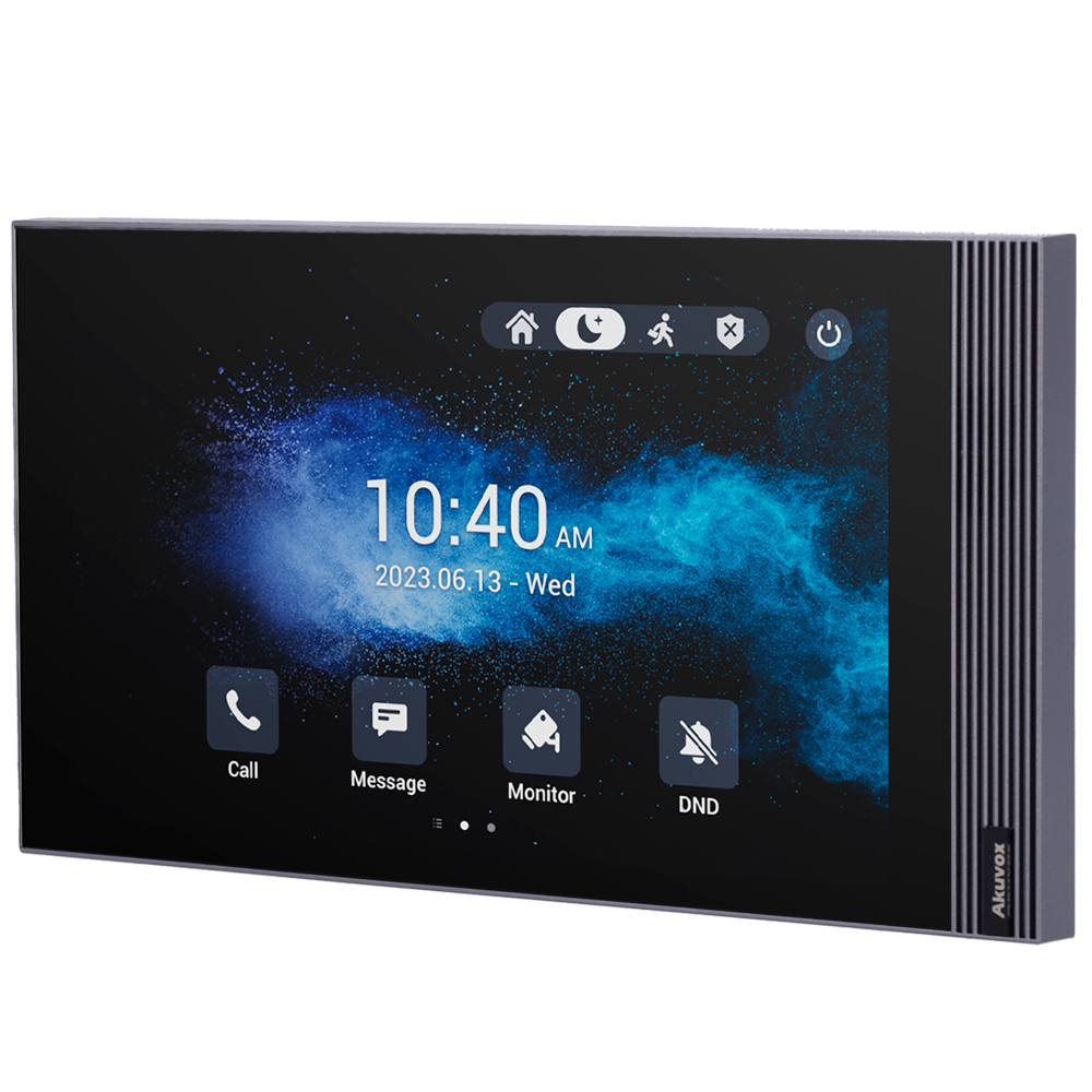 Monitor Akuvox AK-S562W-S Monitor Linux per videocitofono Schermo TFT da 7" | Montaggio a superficie Audio bidirezionale Crystal Clear | Interfaccia utente semplice TCP/IP, PoE, WiFi, SIP standard