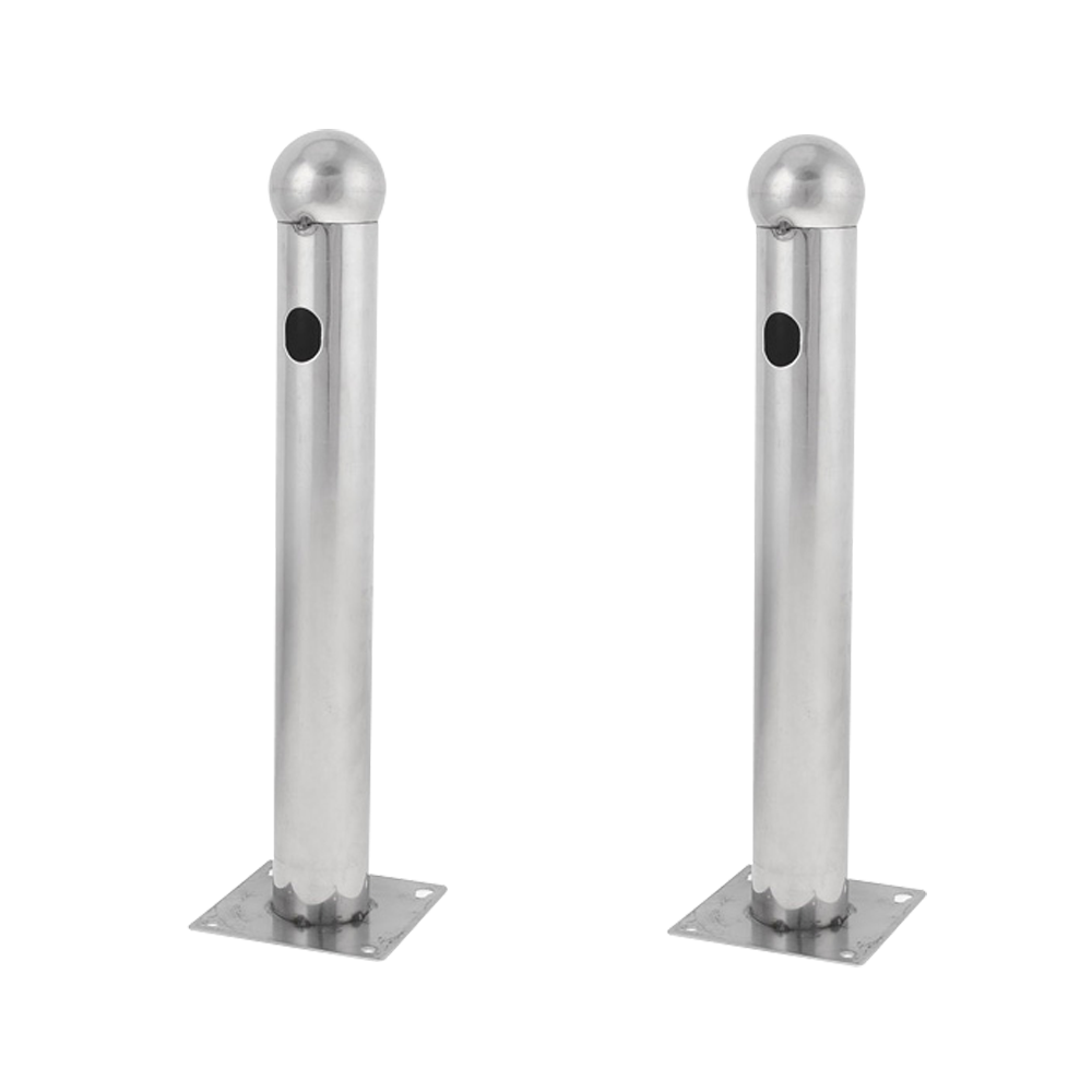 Supporto per barriera modello T - 2 unità - Acciaio inox - Compatibile con rilevatore da 2 fasci - Compatibile con AB-60 - 30cm