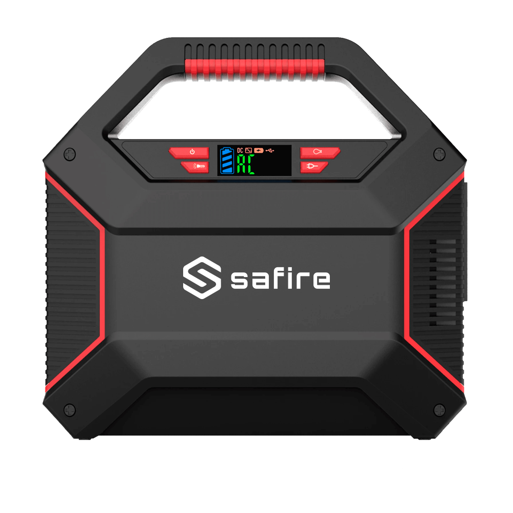 Batteria ricaricabile al litio - Gran capacità 155Wh - 1 uscita AC 220V - 3 uscite 9~12V DC - 4 uscite USB (1 uscita USB C) - Schermo LED