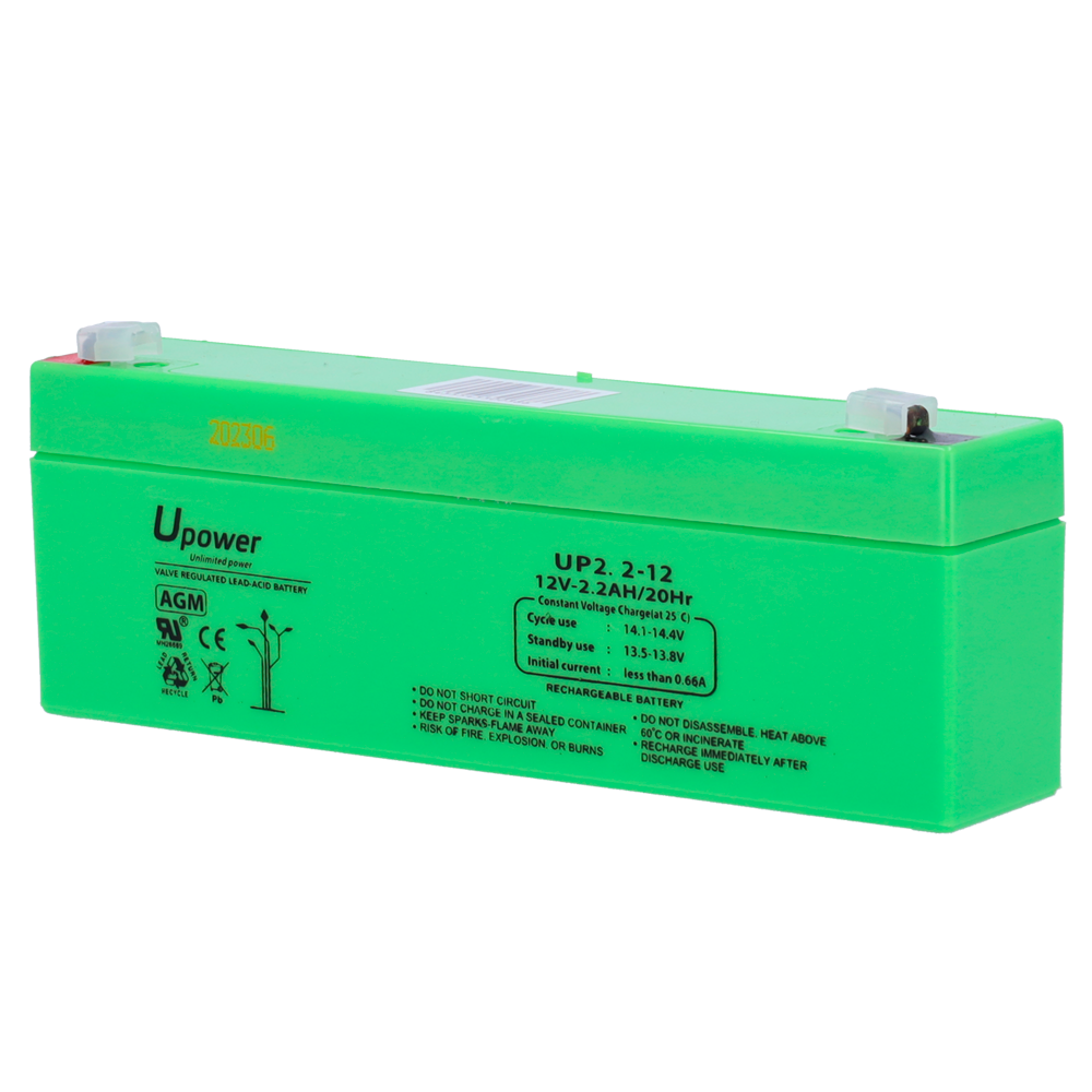 Upower - Batteria ricaricabile - Tecnologia piombo-acido AGM - Voltaggio 12 V - Capacità 2.3 Ah - 66 x 178 x 35 mm/ 960 g - Per backup o uso diretto - BATT-1223-U