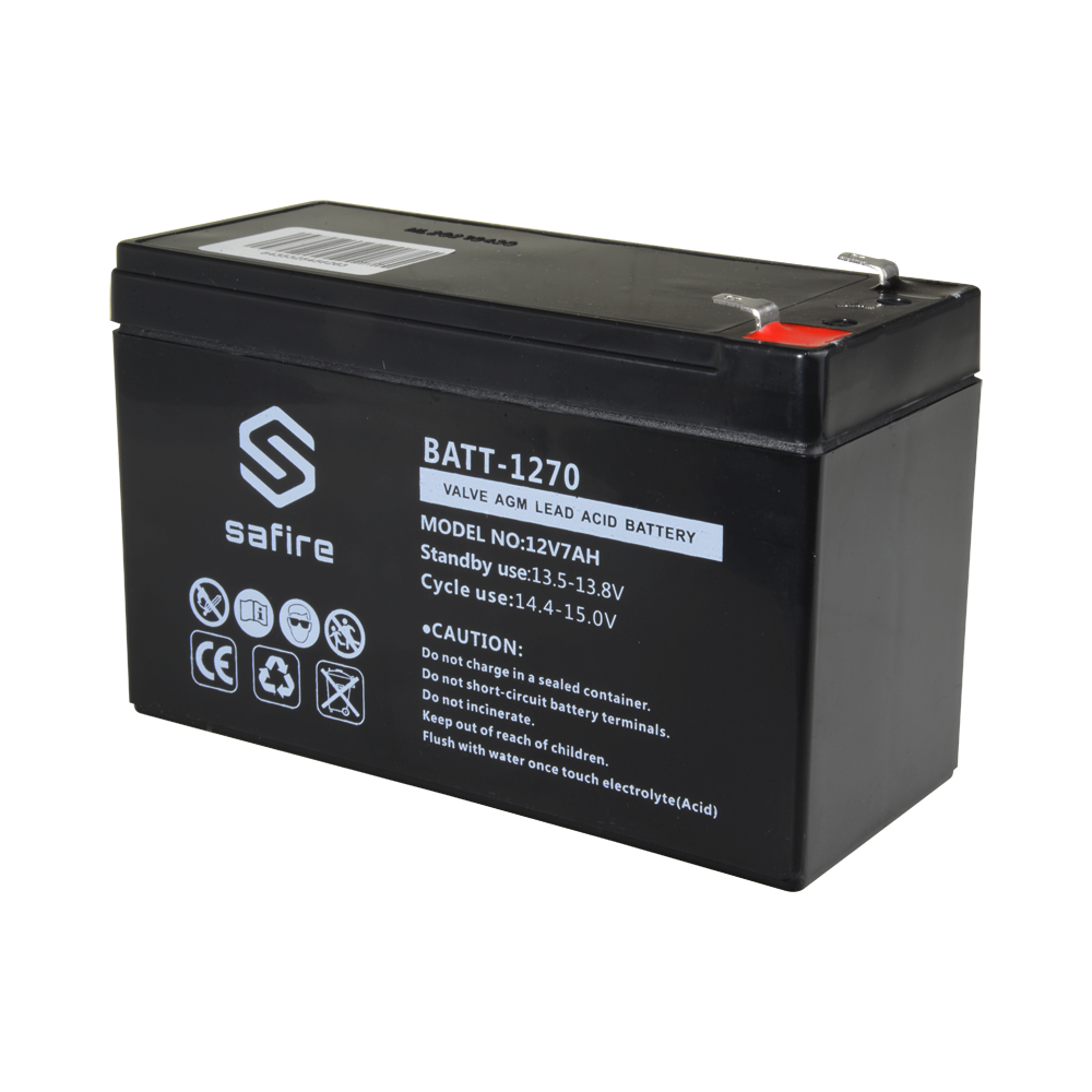 Batteria ricaricabile - Tecnologia piombo-acido AGM - Voltaggio 12 V - Capacità 7.0 Ah - 93.5 x 151 x 65 mm / 2100 g - Per backup o uso diretto - BATT-1270