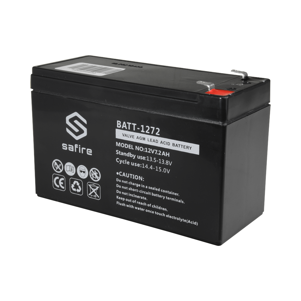 Batteria ricaricabile - Tecnologia piombo-acido AGM - Voltaggio 12 V - Capacità 7.2 Ah - 94 x 151 x 65 mm / 2220 g - Per backup o uso diretto - BATT-1272