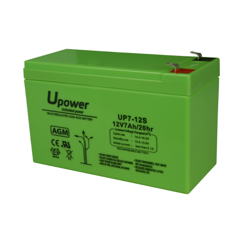 Upower - Batteria ricaricabile - Tecnologia piombo-acido AGM - Voltaggio 12 V - Capacità 7.0 Ah - 93.5 x 151 x 65 mm / 2180 g - Per backup o uso diretto - BATT1270-U