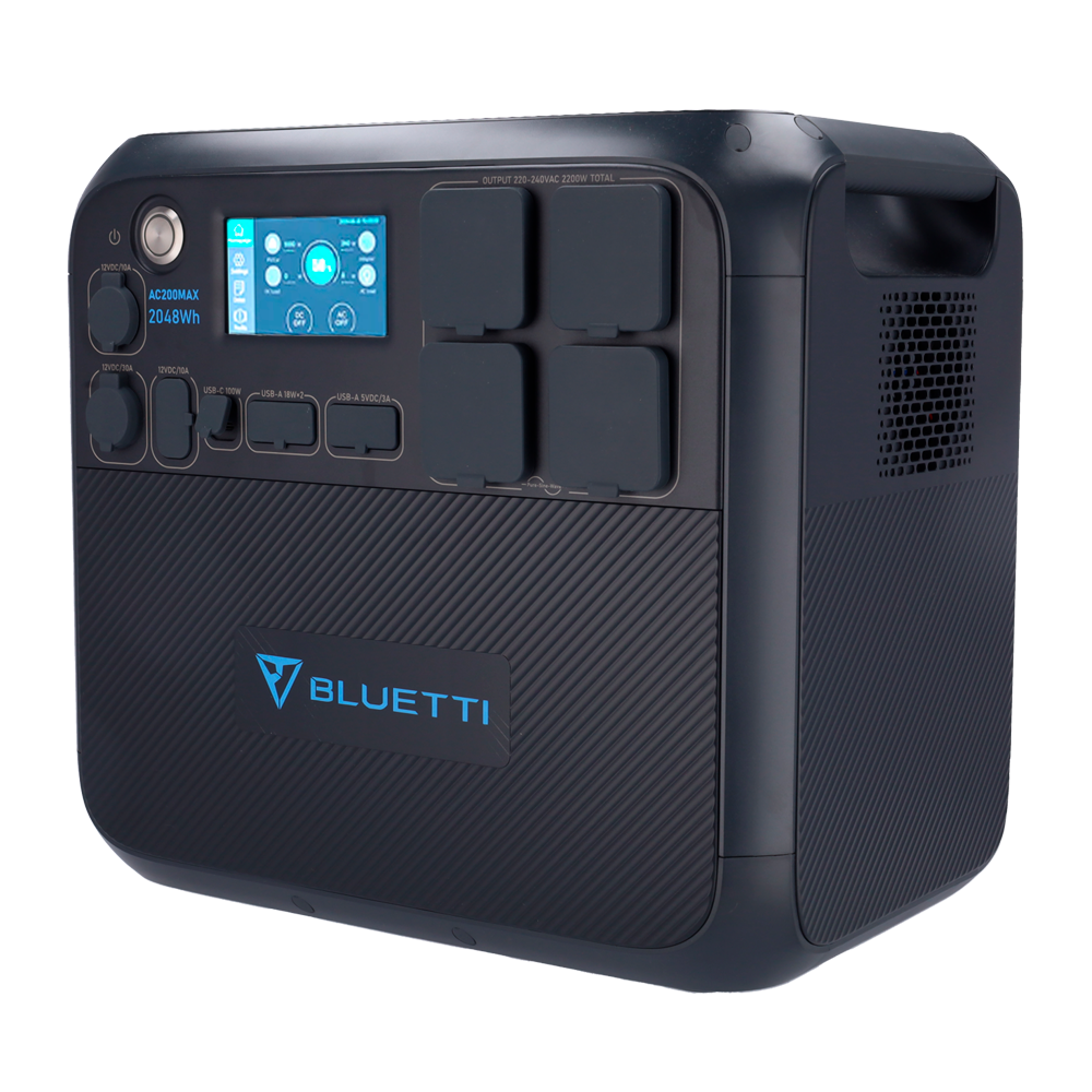 Batteria portatile - Grande capacità 2048Wh - Potenza in uscita 2200W max | LiFePO4 51.2V /40Ah - Uscite multiple/Moduli di ricarica multipli - 3500 cicli di vita - Touch Screen | Controllo tramite APP