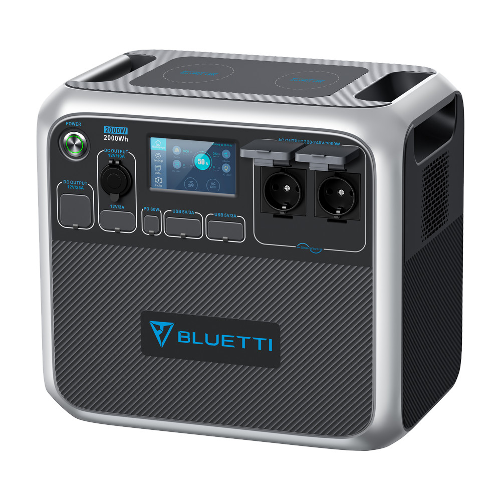 Batteria portatile - Gran capacità 2000Wh - Potenza in uscita 2000W max | LiFePO4 50V /40Ah - Uscite multiple/Moduli di ricarica multipli - 3500 cicli di vita - Touch Screen