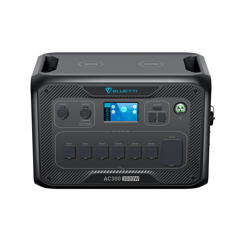 Inverter - Funziona con almeno 1 BL-B300 - Potenza in uscita 3000W max - Uscite multiple/Moduli di ricarica multipli - Touch Screen - Backup domestico UPS