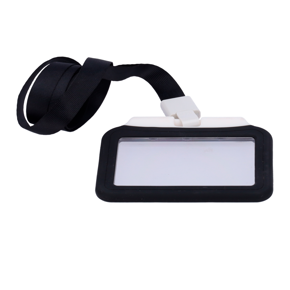 Porta-schede - Posizione orizzontale - Rivestimento protettivo in plastica - In silicone - Colore nero