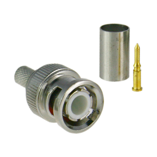 Connettore BNC da crimpare - Compatibile con RG59 - 25 mm (Fo) - 10 mm (An) - CON100