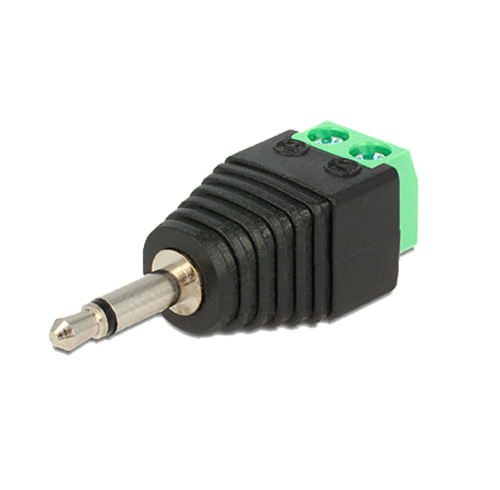 Connettore Jack 3.5 mm Mono - Uscita +/- da 2 terminali - 41 mm (P) - 14 mm (H) - CON297