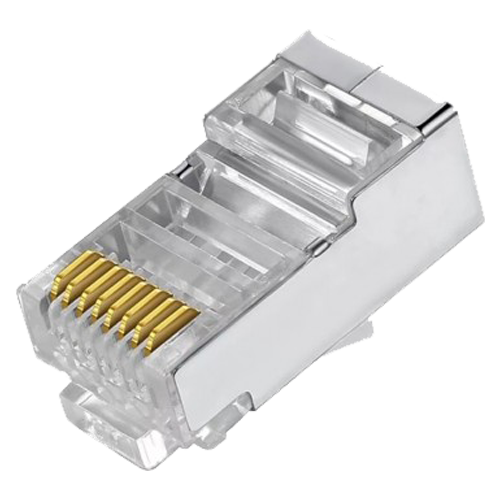 Connettore RJ45 FTP CAT 5E per la crimpatura - Compatibile con il cavo FTP - 20 mm (Fo) - 10 mm (An) - CON300-FTP5E