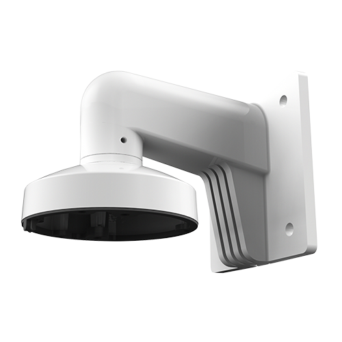 Staffa a parete - Per telecamere mini dome - Adatto per esterni - Alluminio con trattamento spray - Compatibile con Hikvision - Passacavo