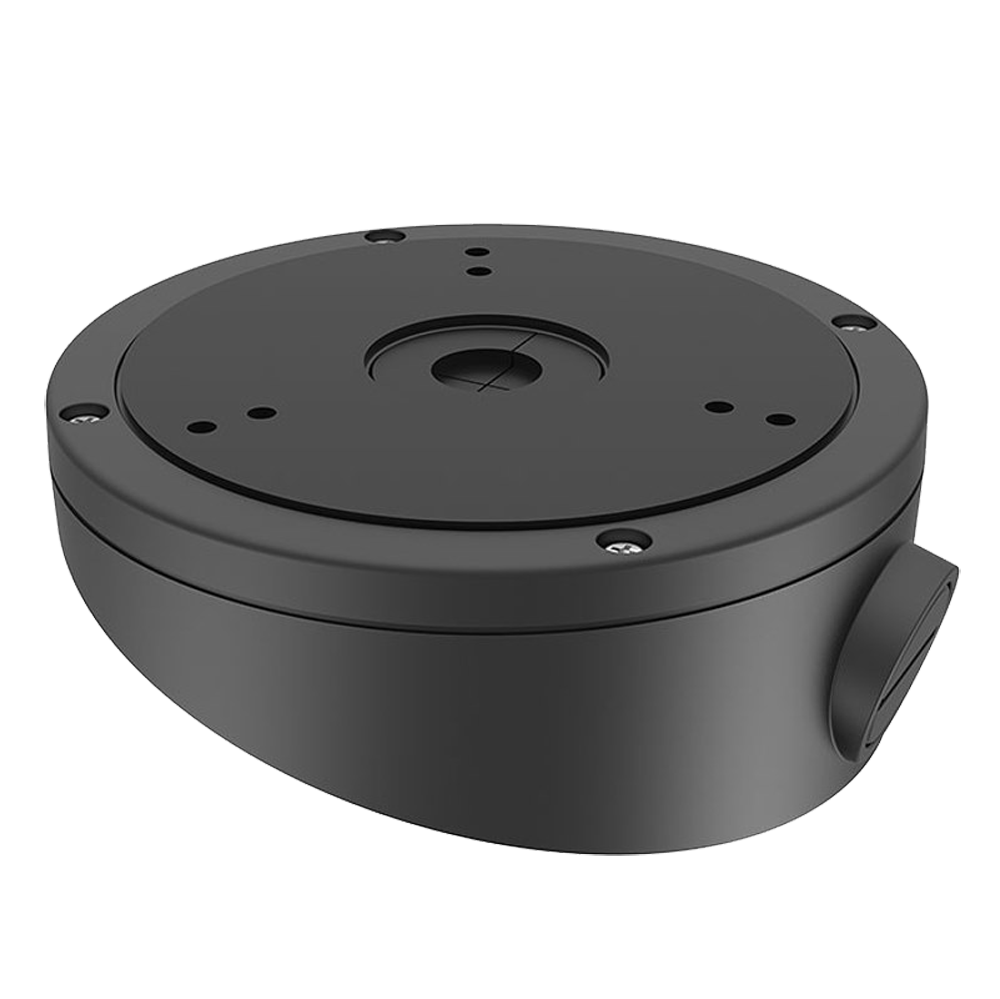 Scatola di giunzione - Per telecamere dome - Per esterni - Installazione su tetto inclinato - Colore nero - Passacavo