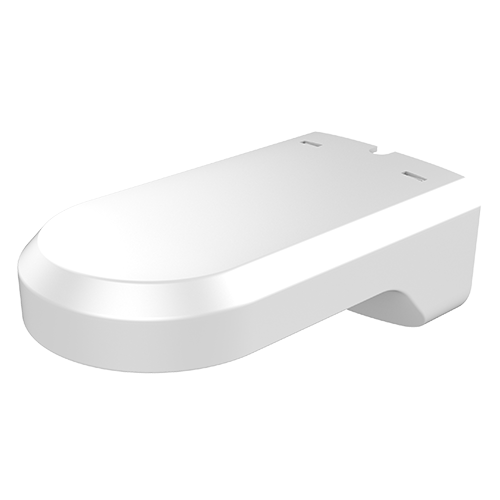 Staffa a parete - Adatto per il montaggio su palo - Colore bianco - Materiale indurito con trattamento spray