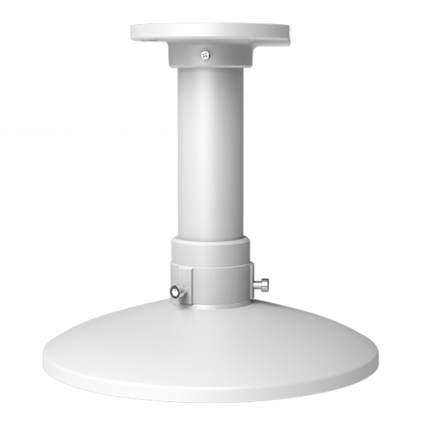 Staffa a tetto - Per telecamere dome - Adatto per esterni - Colore bianco - Compatibile con Hiwatch Hikvision - Passacavo