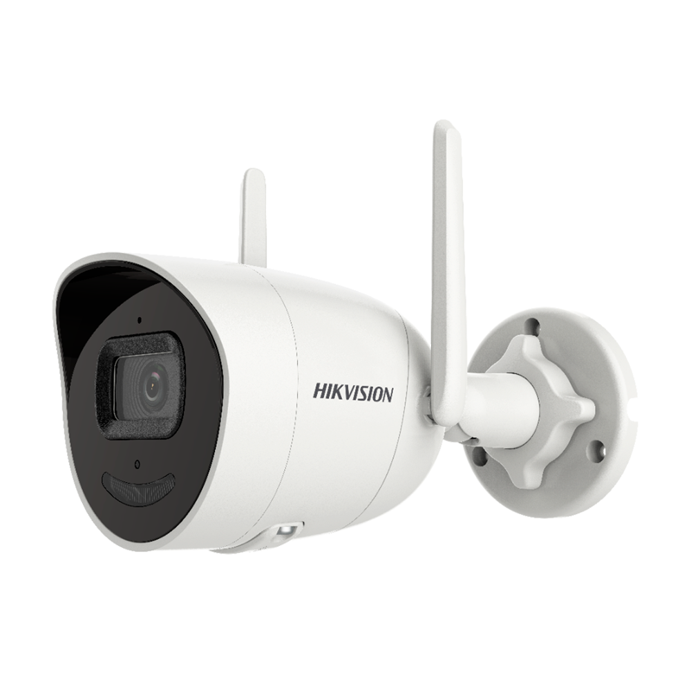 Hikvision - Telecamera Bullet IP gamma Wi-Fi - Risoluzione 4 Megapixel (2560x1440) - Ottica 2.8 mm | Wi-Fi IEEE802.11b/g/n - Portata IR 30 m | Microfono e altoparlante integrati - Slot per scheda MicroSD fino a 256 GB