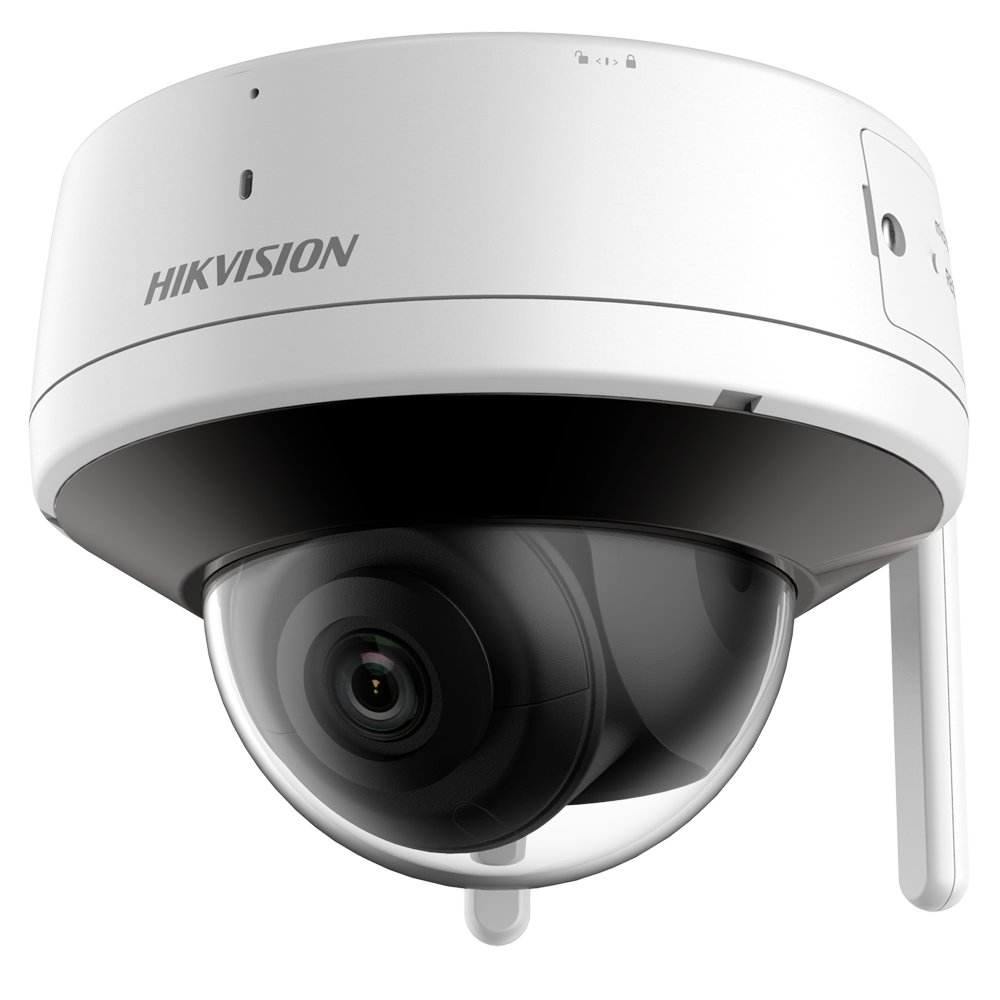 Hikvision - Telecamera Dome IP gamma Wi-Fi - Risoluzione 2 Megapixel (1920x1080) - Ottica 2.8 mm | Wi-Fi IEEE802.11b/g/n - Portata IR 30 m | Microfono e altoparlante integrati - Slot per scheda MicroSD fino a 256 GB