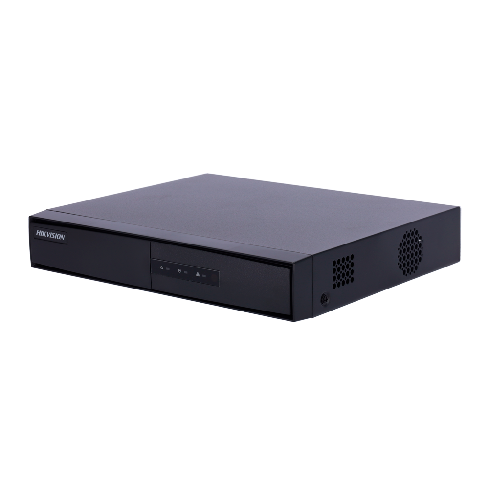 Hikvision - Gamma CORE - Videoregistratore NVR per telecamere IP - 4 CH video PoE 36 W / Risoluzione massima 6 Mp - Larghezza di banda 40 Mbps - Ammette 1 hard disk