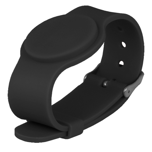 Bracciale di prossimità - ID per radiofrequenza - MF DESFire passivo | Color nero - Alta frequenza 13.56 MHz - Cinturino regolabile - Massima sicurezza | Non copiabile