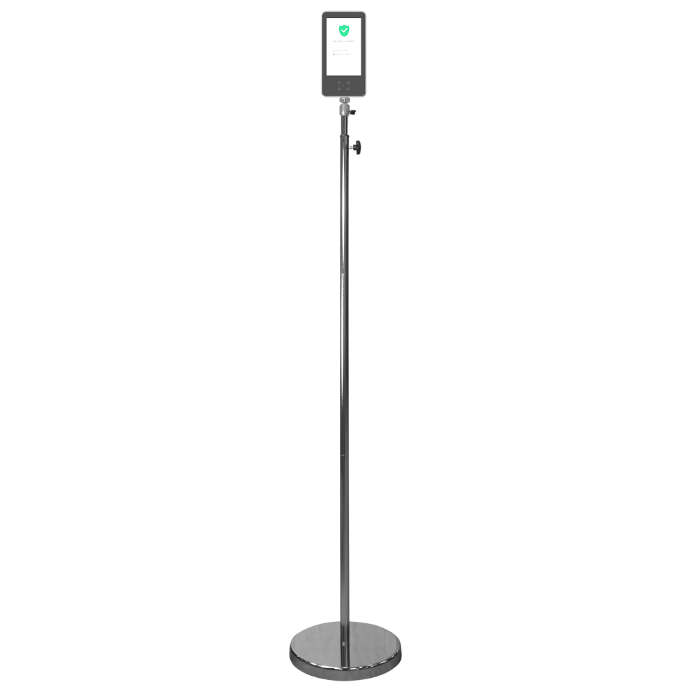 Scanner Green Pass | Certificazione COVID UE
- Connessione Ethernet e WiFi | Multilingue
- Verifica tutti i tipi di certificazione Covid
- Autenticazione con i Server dei paesi dell' Unione Europea
- Plug & Play | Installazione su cavalletto - Uscita Relè per porte o allarme