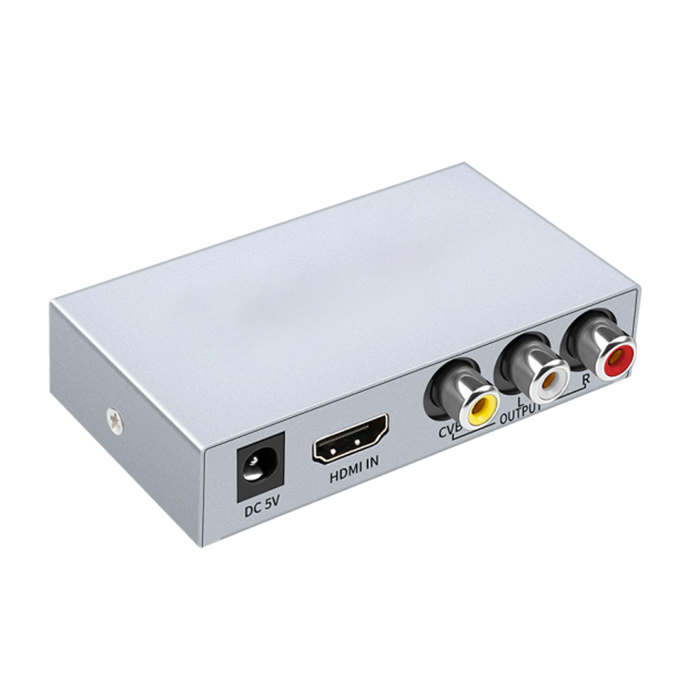Convertitore HDMI a AV - 1 ingresso HDMI - 1 uscita AV - Risoluzione uscita PAL/NTSC - HDMI-AV-CONVERTER