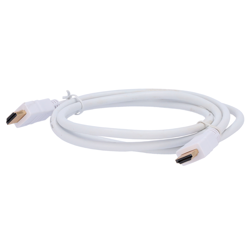 Cavo HDMI - Connettori HDMI tipo A maschio - Alta velocità - 1 m - Colore bianco - Connettori anticorrosione