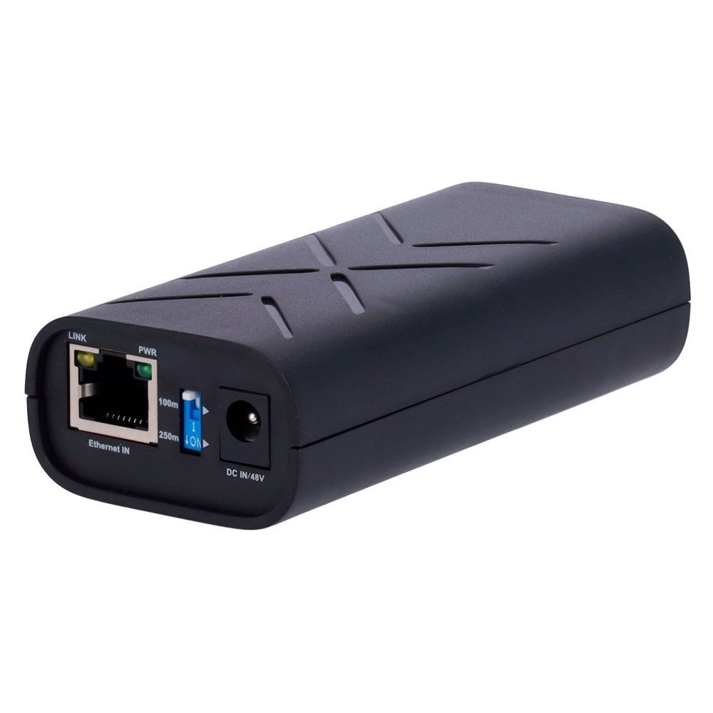Iniettore PoE Dual - Ingresso RJ45 10/100/1000 Mbps - Potenza totale 60 W - Distanza massima 100 m - PoE/PoE+ IEEE802.3af/at - Stabilizzato e protetto