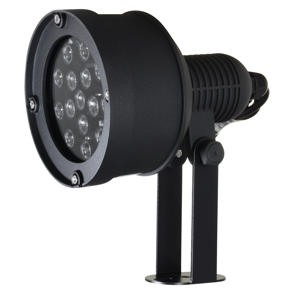 infrarosso di messa a fuoco 180m - Iluminazione LEDs - 850nm, 40° di apertura - 6 leds à10 - Esso comprende una cellula di fotocontrollo - 170 (Fo) x 85 (à) mm