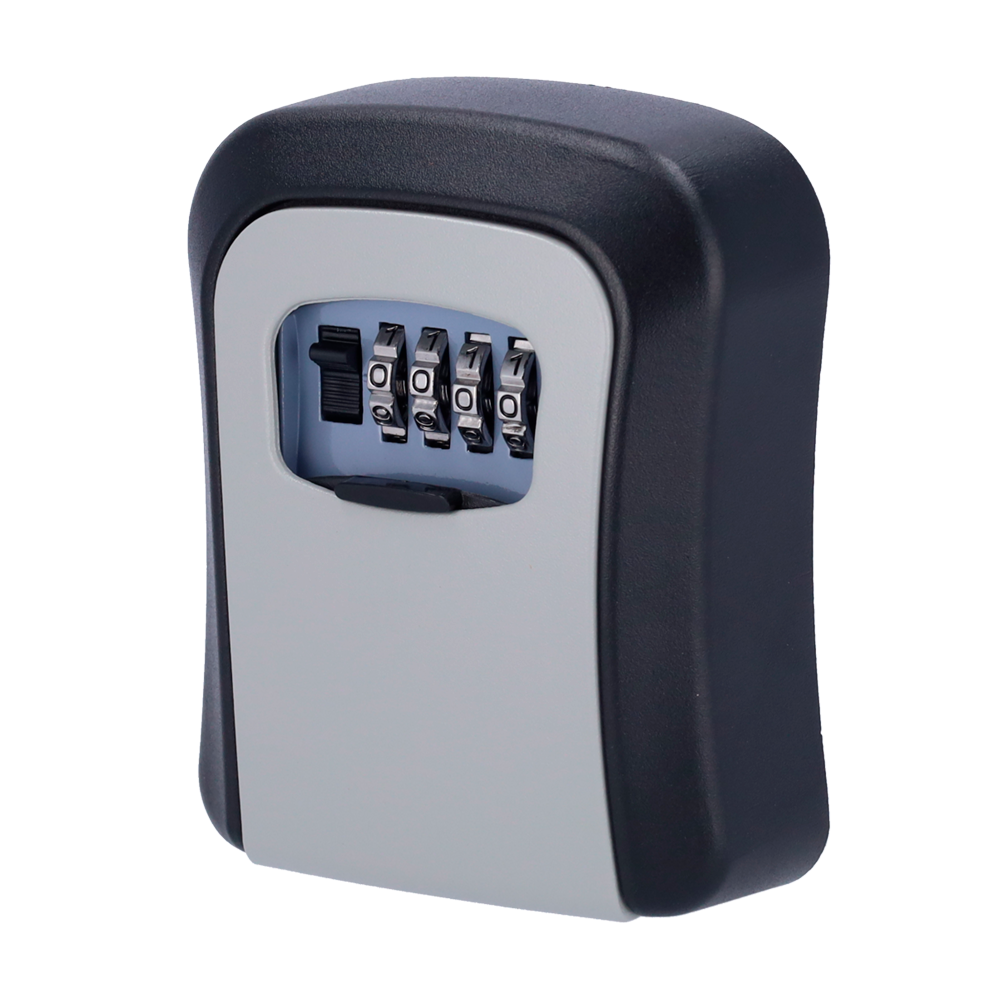 Cassetta di sicurezza per chiavi - Apertura con codice da 4 cifre - Montaggio a parete | Color grigio - Misure: 115 x 95 x 40 mm - Fabbricato in robusto alluminio - Soluzione per case vuote e in affitto