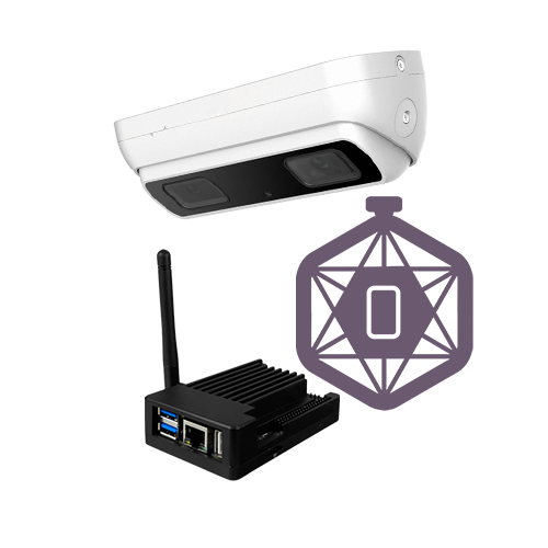 Kit per il controllo della capacità - Camera IPCOUNT-3D-EXT-0280 - PC con software SF-COUNT-LITE - Visori multipli alle entrate - Reports e statistiche personalizzati - Sistema multicanale fino a 20 telecamere