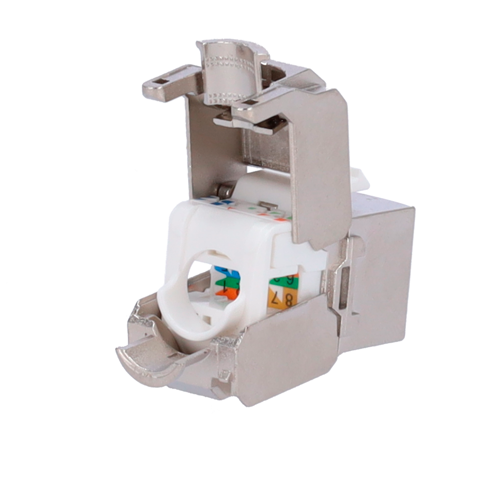 Connettore per cavi FTP - Connettore uscita RJ45 - Compatibile con FTP categoria 6A - Facile installazione senza necessità di strumenti