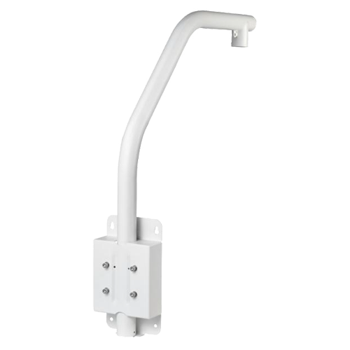 Supporto a cigno per Dome motorizzate - Per esterni - Installazione cornice - Colore bianco - Passacavo