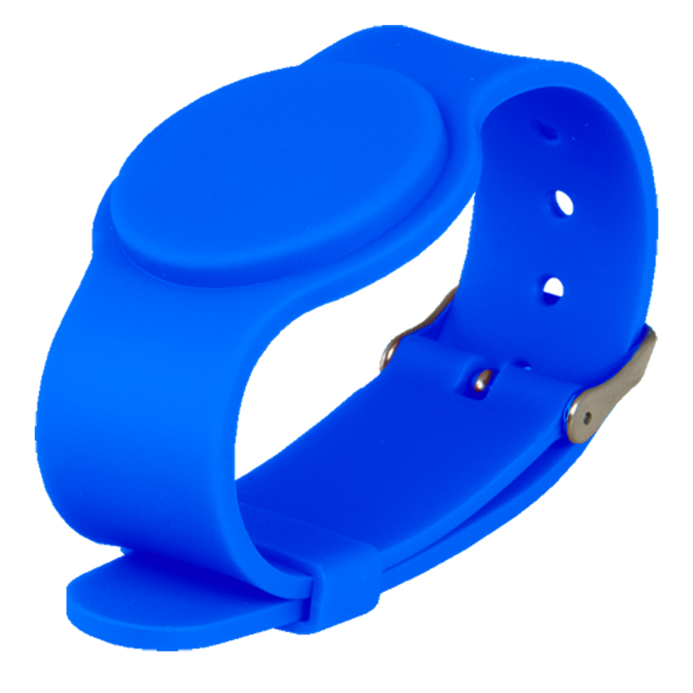 Bracciale di prossimità - ID per radiofrequenza - EM passivo | Color blu - Bassa frequenza 125 kHz - Cinturino regolabile - Massima sicurezza
