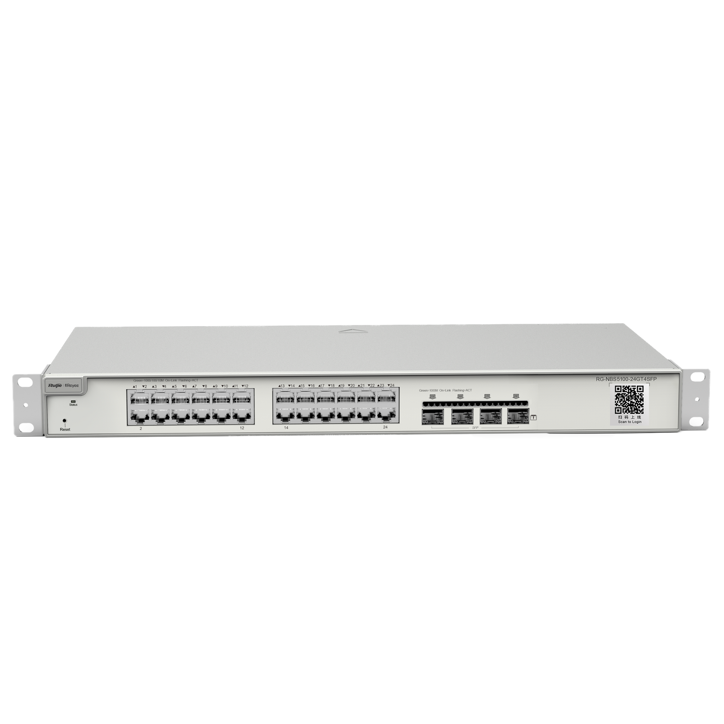 Reyee Switch Cloud Layer 3 - 24 porte RJ45 Gigabit - 4 porte SFP Gigabit - Static LAG/DHCP Snooping/IGMP Snooping/Port Mirroring - VLAN/Porta Isolation/STP/RSTP/ACL/QoS/802.1X - Server DHCP/Rotte statiche/RIP/OSPF/SNMP