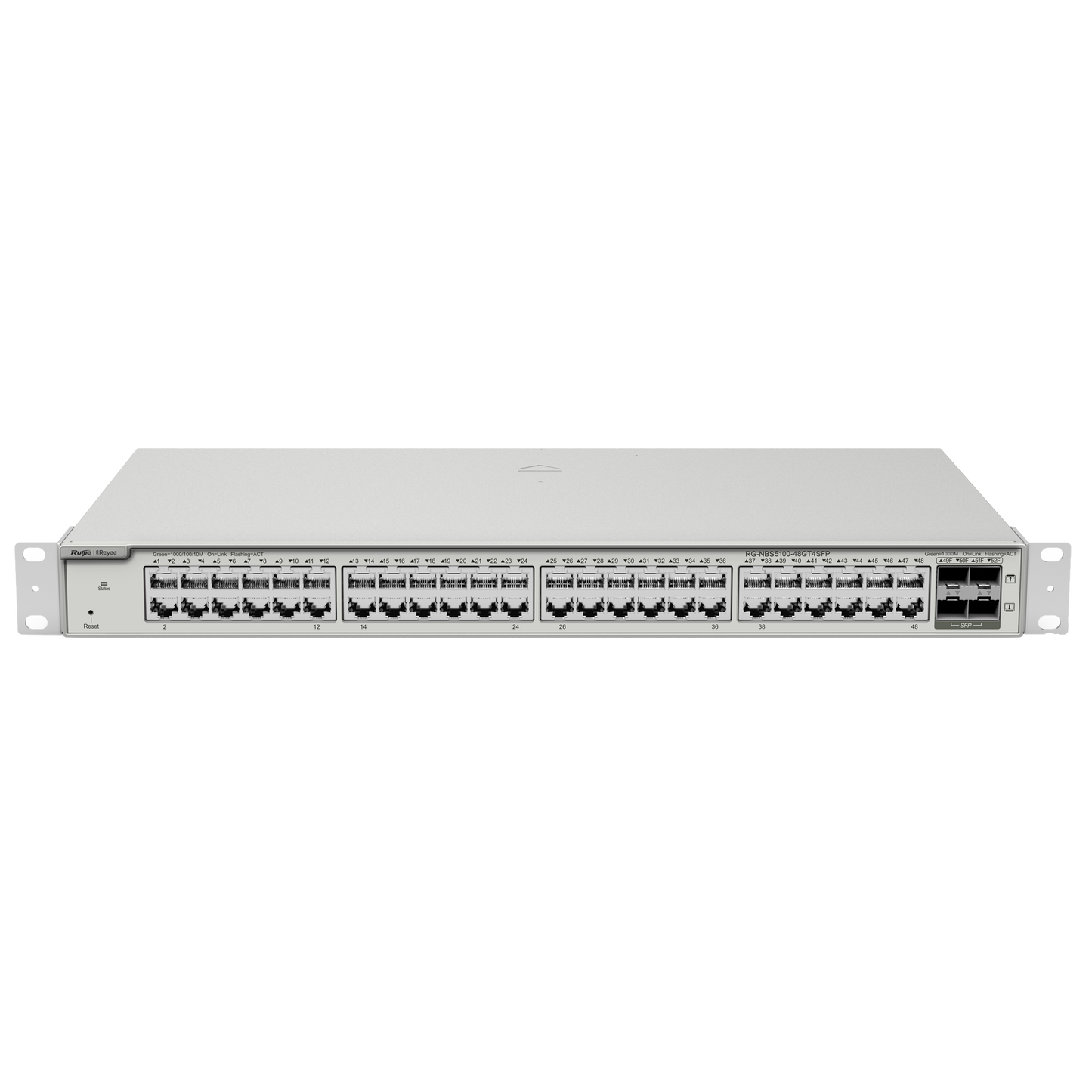 Reyee Switch Cloud Layer 3 - 48 porte RJ45 Gigabit - 4 porte SFP Gigabit - Static LAG/DHCP Snooping/IGMP Snooping/Port Mirroring - VLAN/Porta Isolation/STP/RSTP/ACL/QoS/802.1X - Server DHCP/Rotte statiche/RIP/OSPF/SNMP