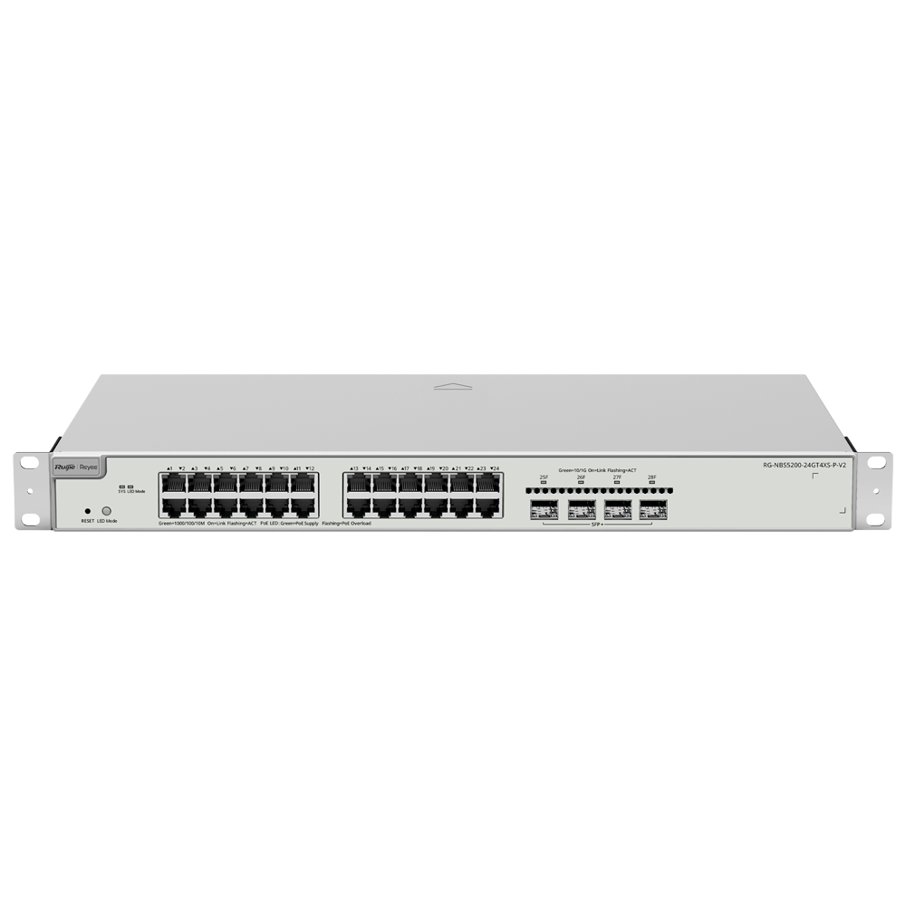 Reyee - Switch Cloud Managed L3 PoE - RG-NBS5200-24GT4XS-P-V2