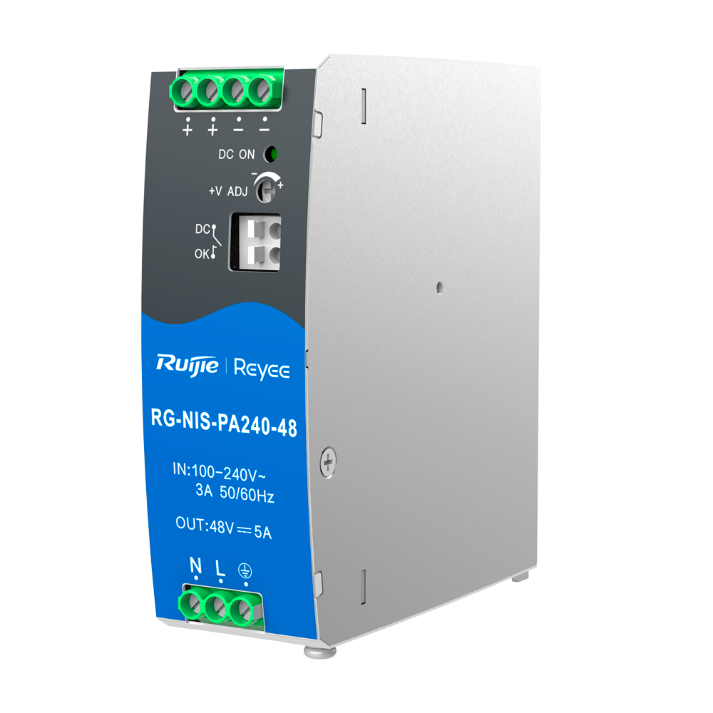 Alimentatore industriale - uscita DC 48 V 5 A / 240 W - 2 uscite DC - Voltaggio in entrata 100 V ~ 240 V - 128.8 (I) x 41 (La) x 110 (Lu) mm - Montaggio su guida DIN