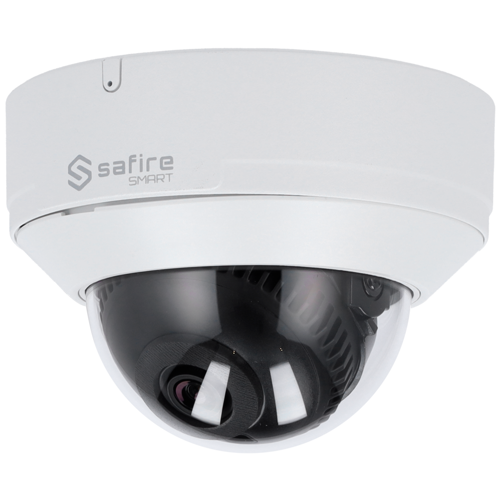 SF-IPD040A-6I1 Safire Smart - Telecamera Dome IP IA Avanzata - 6 Megapixel - Ottica 2.8 mm | Microfono | IR 30m - IA Avanzata:persone, veicoli e veicoli a 2 ruote