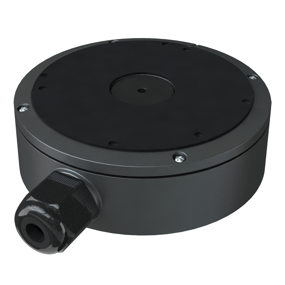 Scatola di giunzione Safire Smart - Per telecamere dome - Adatto per uso in esterni - Installazione a tetto o parete - Diametro della base 155.4 mm - Passacavo