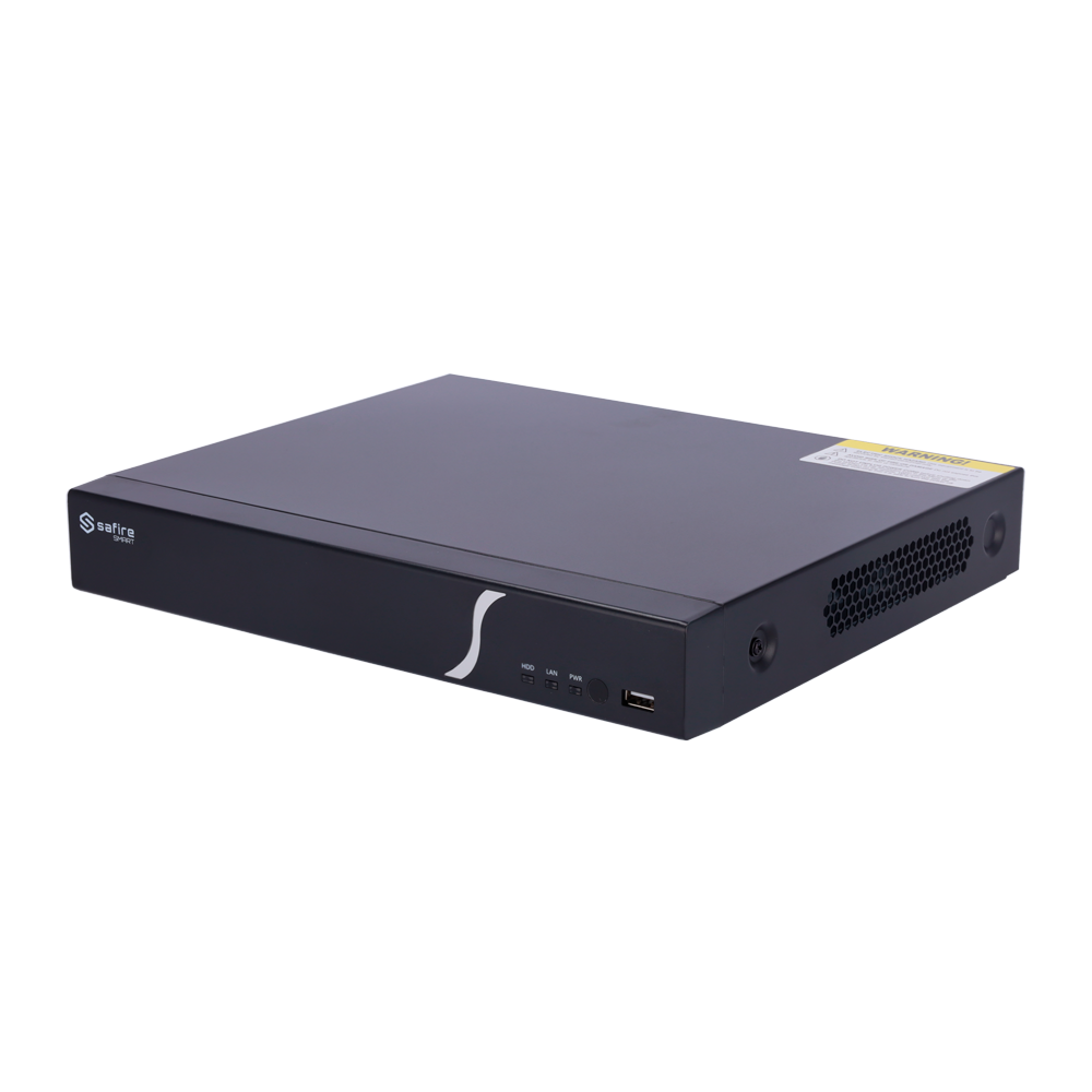 Safire Smart - Videoregistratore NVR per telecamere IP gamma B1 - 8CH video PoE 96W / Compressione H.265 - Risoluzione fino a 8Mpx / Larghezza di banda 80Mbps - Uscita HDMI 4K e VGA - Supporta eventi VCA da telecamere IP / Funzione POS