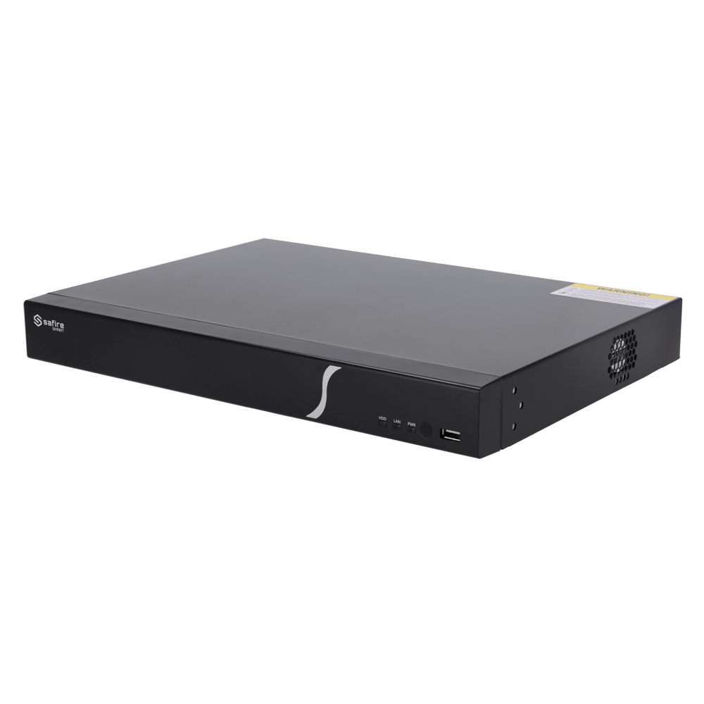 SF-NVR6216-B2 Safire Smart Videoregistratore NVR per telecamere IP 16 Canali 2HDD Risoluzione fino a 8Mpx Rilevamento del volto, Metadati video - Intelligenza artificiale fino a 2CH