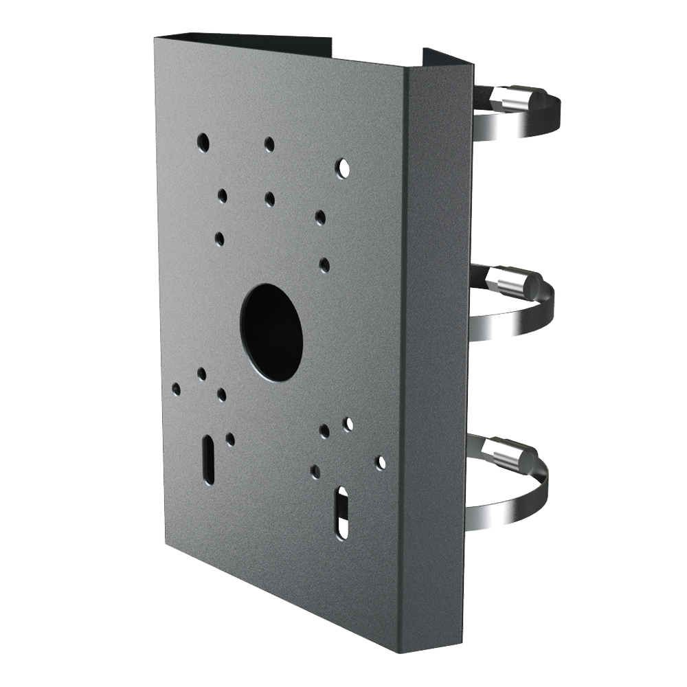 Staffa per pali/lampioni Safire Smart - Per telecamere dome motorizzate - Diametro 118~140 mm - Produzione in acciaio laminato SPCC - Colore grigio - Passacavo