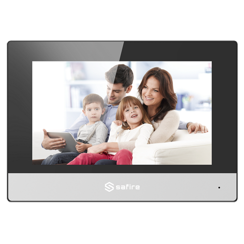 Monitor per videocitofono - Schermo TFT di 7" - Audio bidirezionale - TCP/IP, WiFi, SIP - Slot per scheda microSD fino a 32GB - Montaggio in superficie